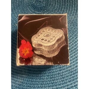 Borgonovo Crystal Trinket Quadrifoglio Ashtray Glass Made in Italy‎ NEW
